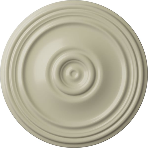 Ekena Millwork Reece Ceiling Medallion (Fits Canopies up to 6 3/4"), Hand-Painted Clear Yellow, 21"OD x 1 1/4"P CM21RECYF - main